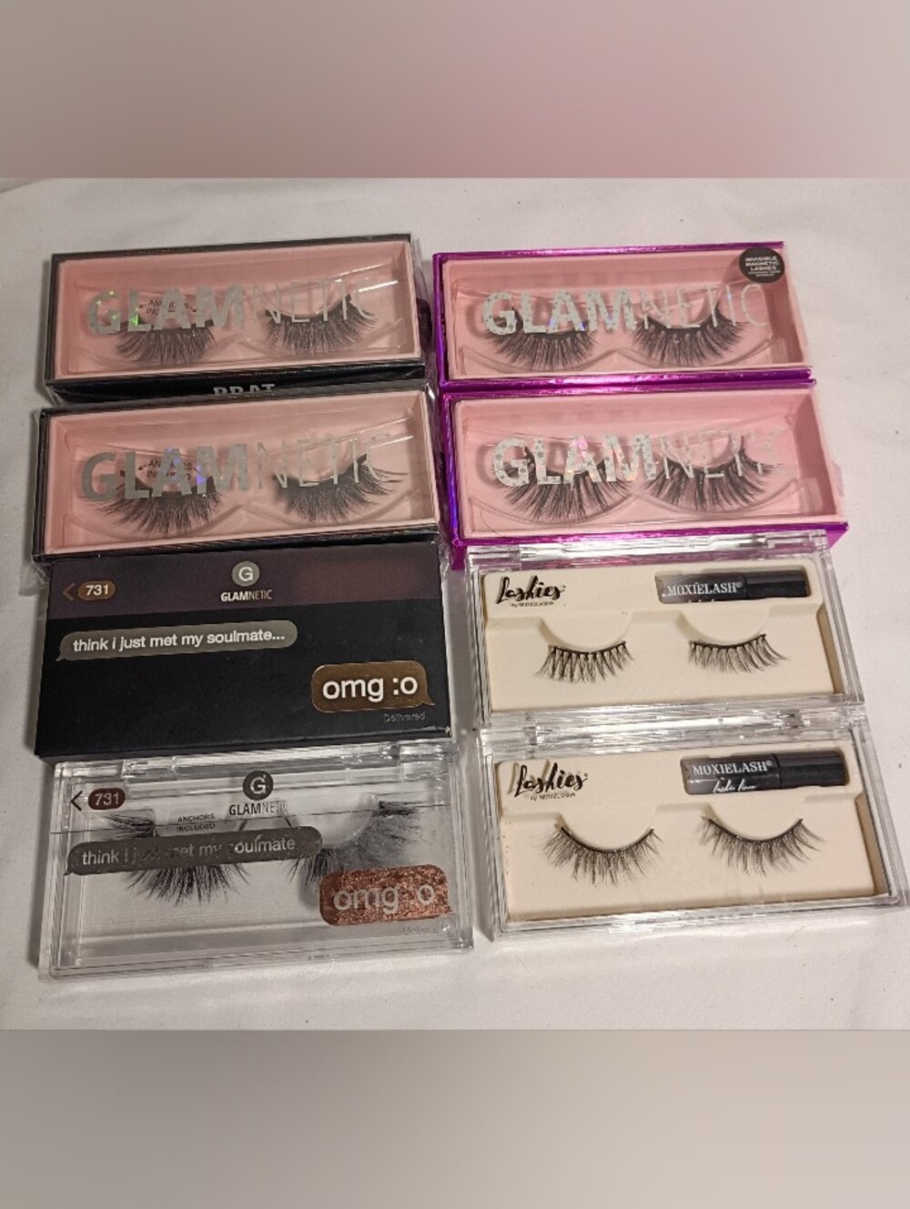 Glamnetic Magnetic Eyelashes & MoxieLash Lashies Bundle - 7 Pairs Total NIB